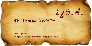 Ölbaum Azár névjegykártya